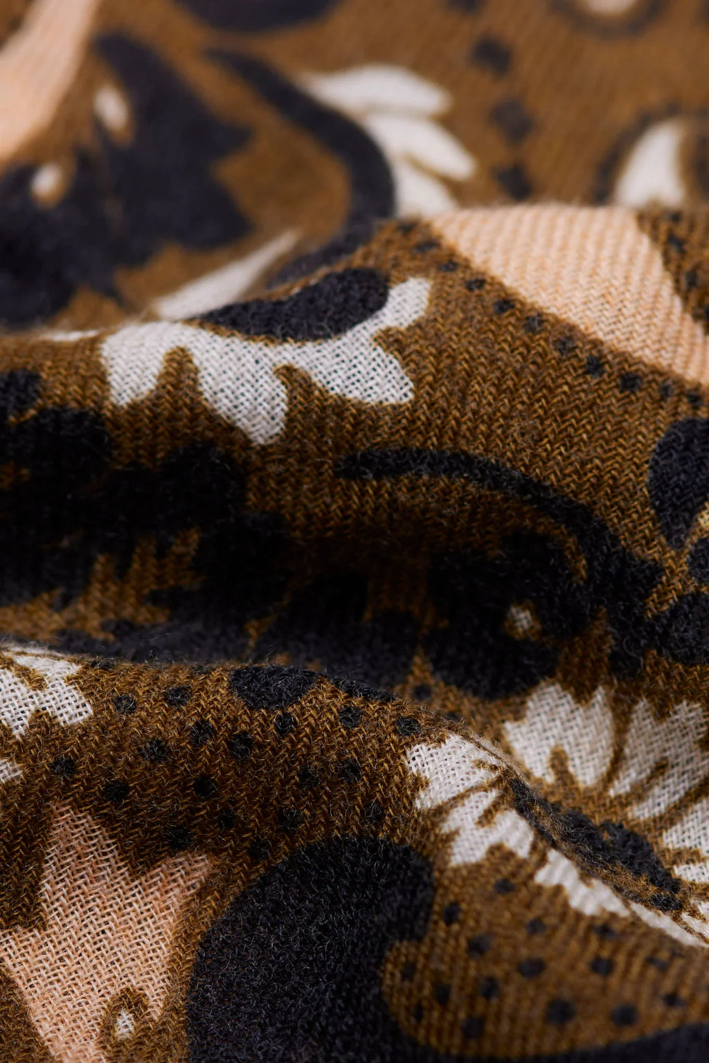 LECOMTE FLAMENT - Foulard Bandana Flowers Army