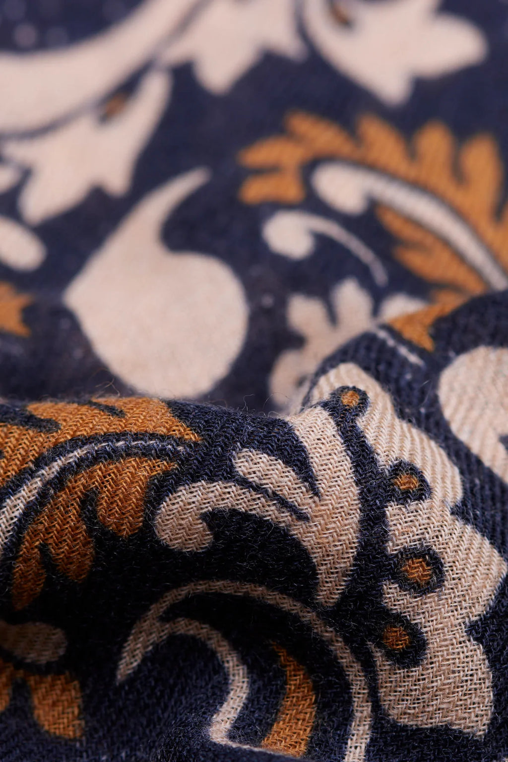 LECOMTE FLAMENT - Foulard Bandana Flowers Navy