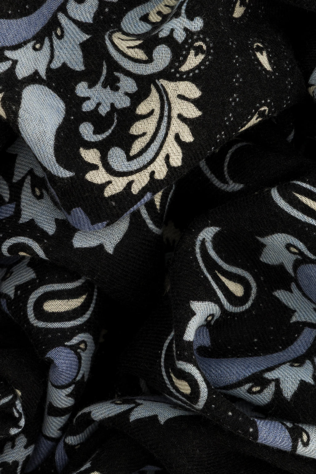 LECOMTE FLAMENT - Foulard Bandana Flowers Black