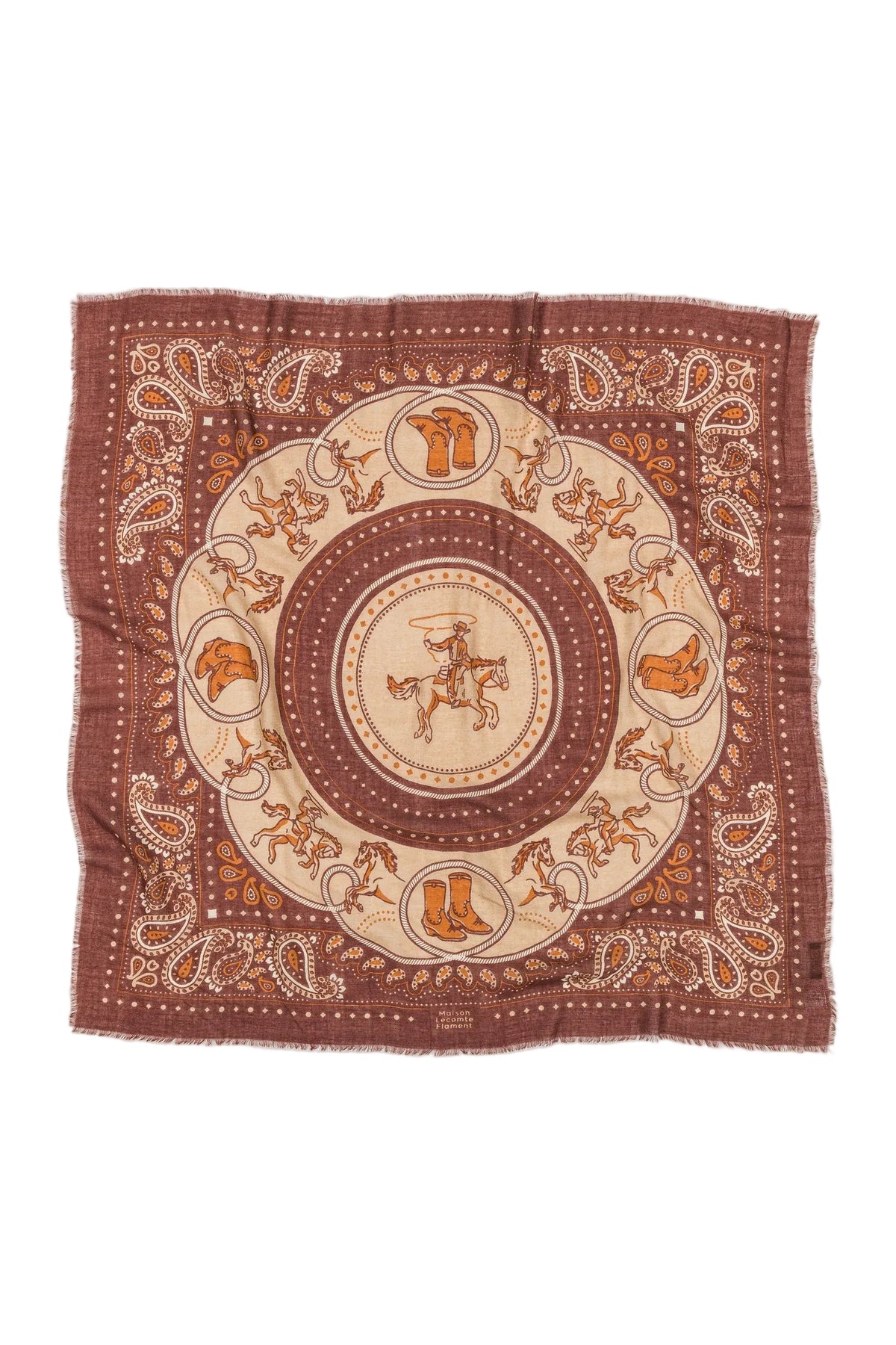 LECOMTE FLAMENT - Foulard Rodeo Cappuccino