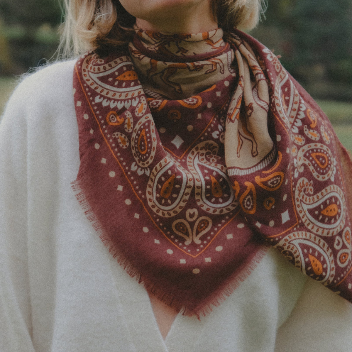 LECOMTE FLAMENT - Foulard Rodeo Cappuccino