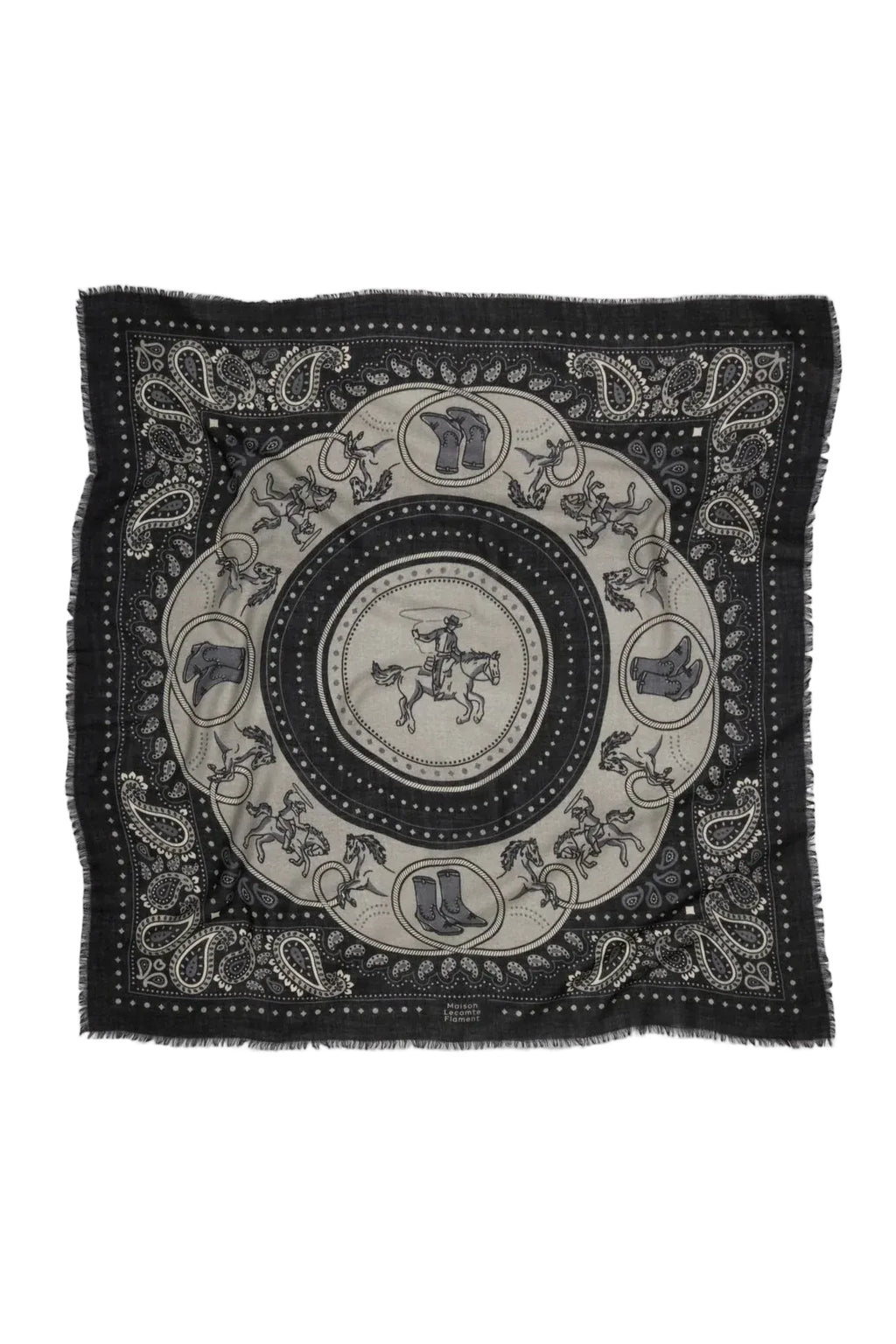LECOMTE FLAMENT - Foulard Rodeo Black