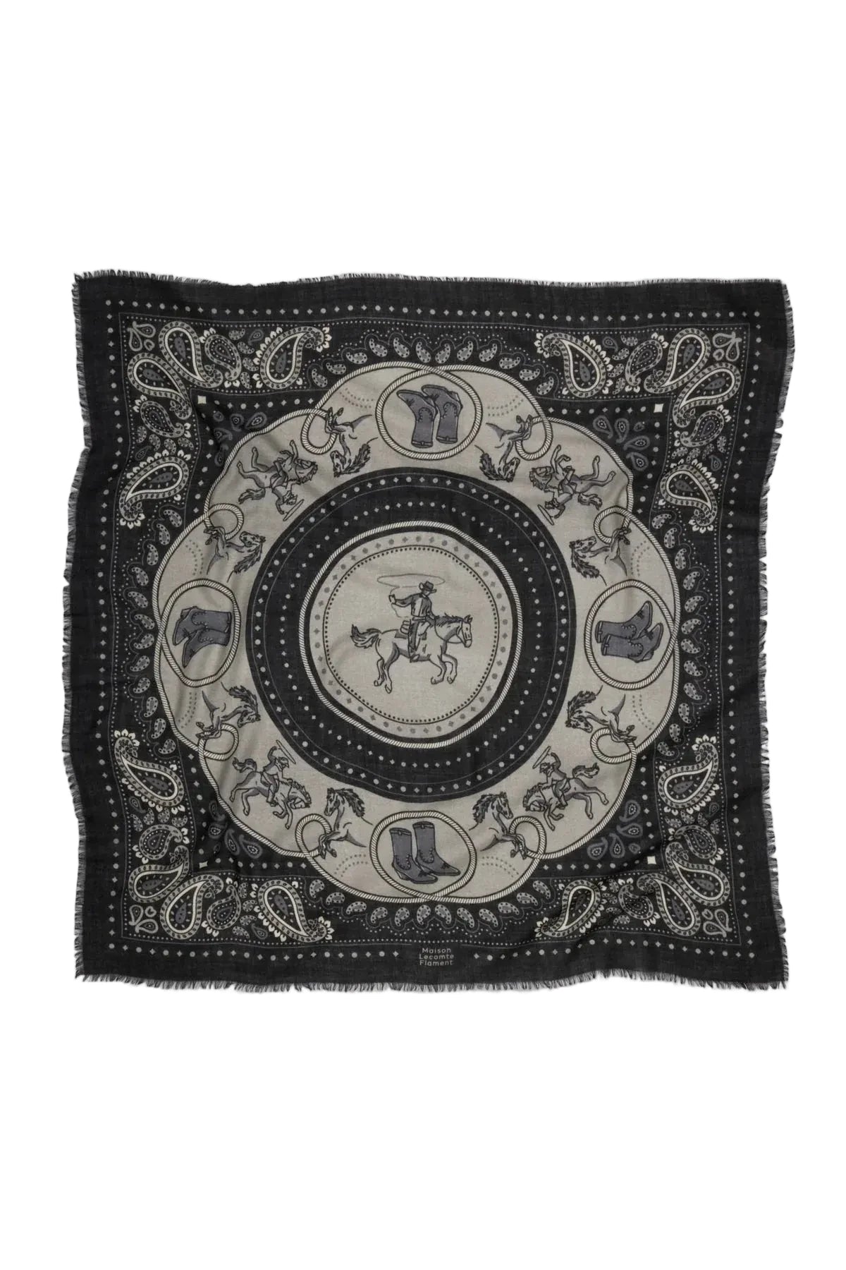 LECOMTE FLAMENT - Foulard Rodeo Black