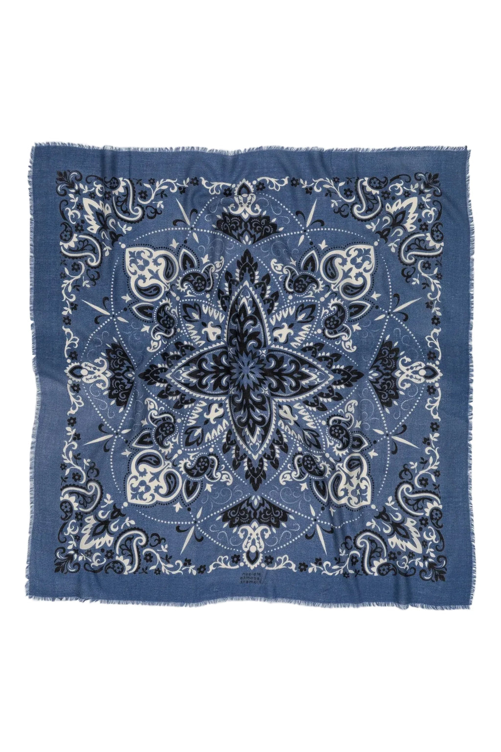LECOMTE FLAMENT - Foulard Bandana Blue Granit