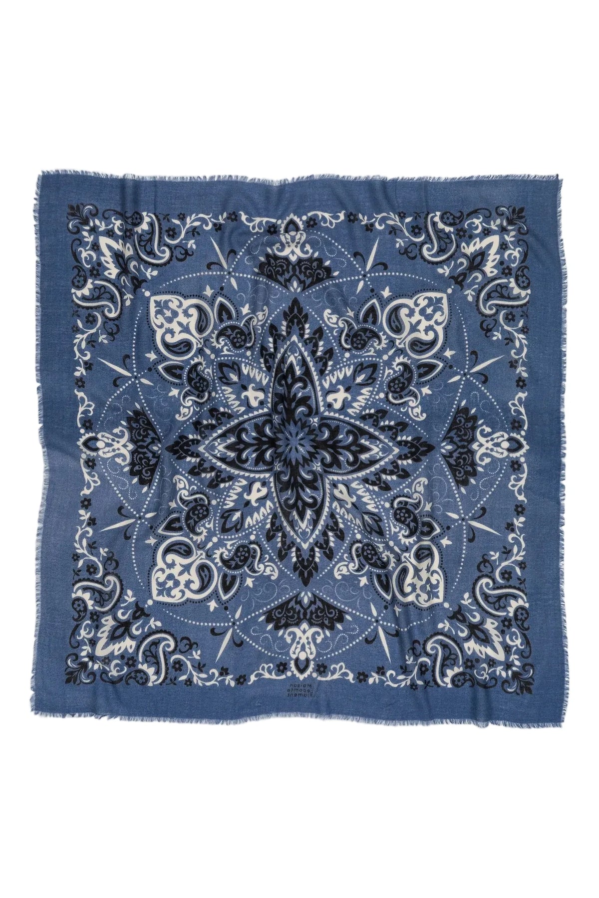 LECOMTE FLAMENT - Foulard Bandana Blue Granit