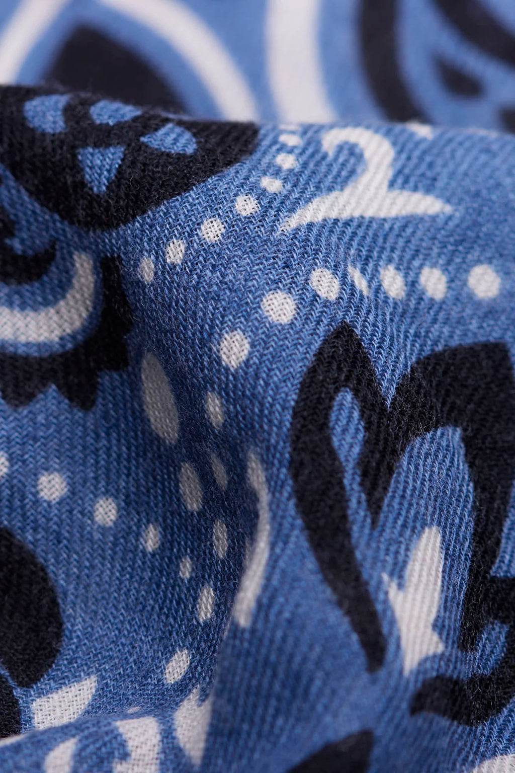 LECOMTE FLAMENT - Foulard Bandana Blue Granit