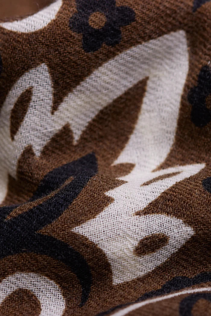 LECOMTE FLAMENT - Foulard Bandana Hazelnut