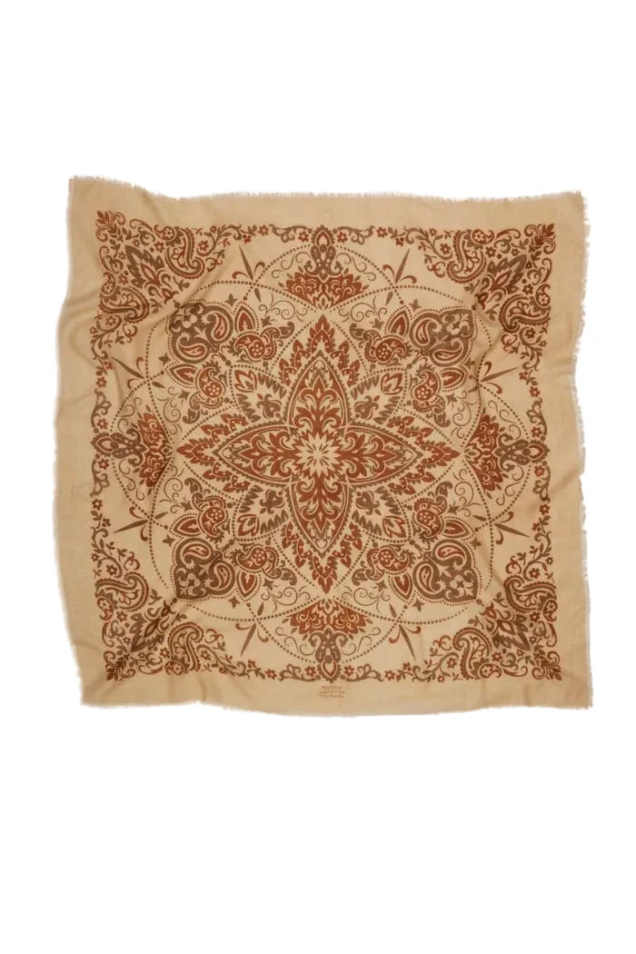 LECOMTE FLAMENT - Foulard Bandana Cashew