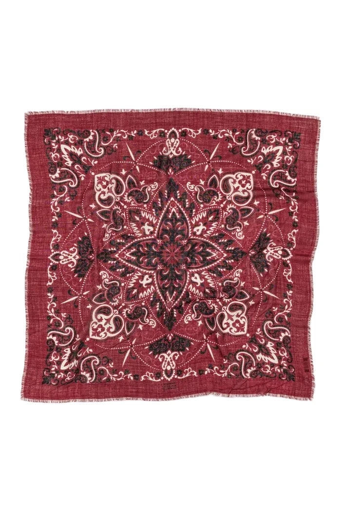 LECOMTE FLAMENT - Foulard Bandana Bordeaux