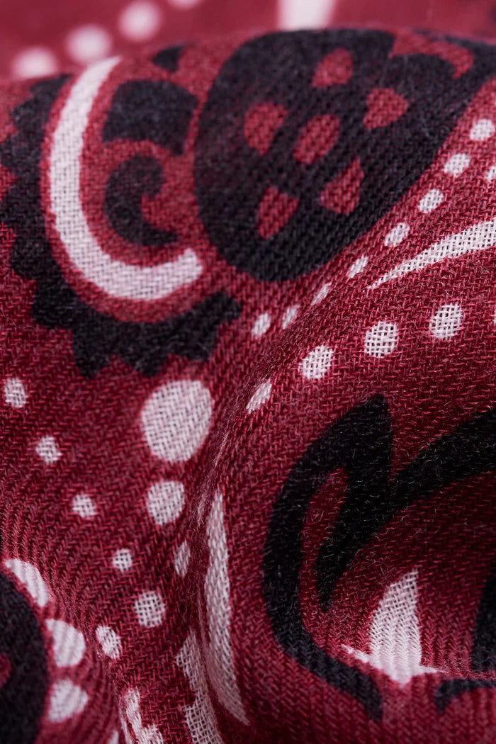 LECOMTE FLAMENT - Foulard Bandana Bordeaux