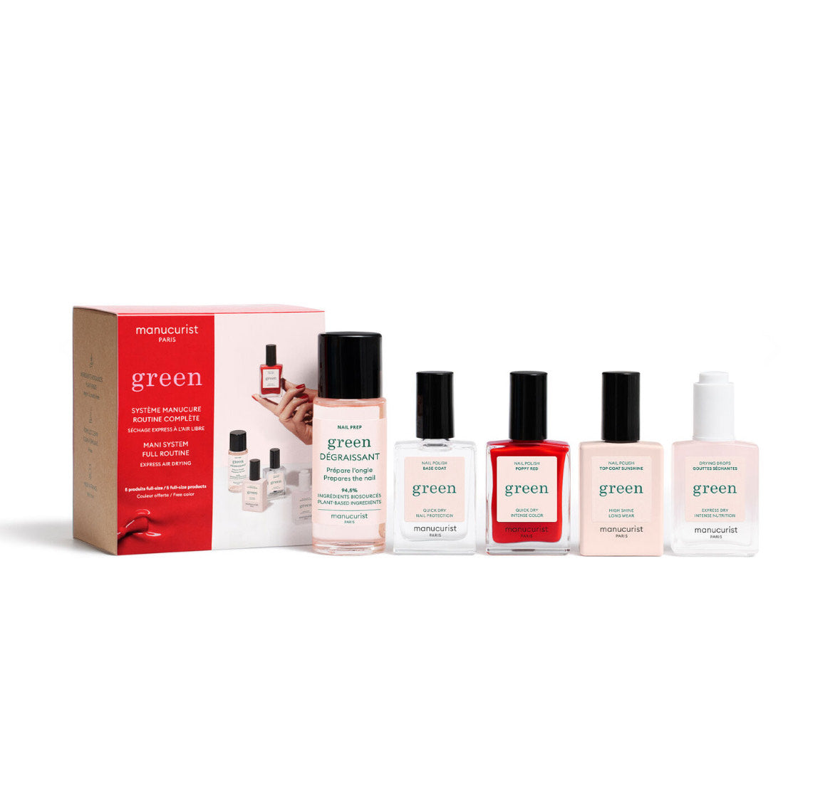 MANUCURIST - Coffret System Green - Poppy Red