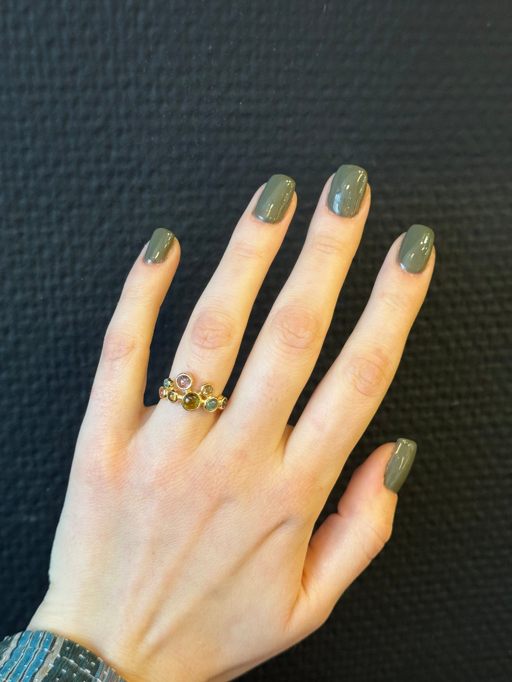 Bague Tourmalines Multicolores – vue 2 – SOPHIE DESCHAMPS | George Genève