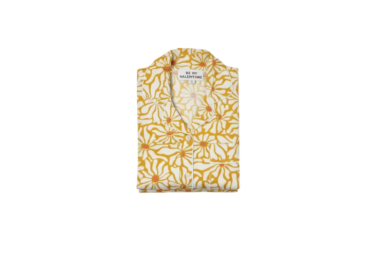 Pyjama 100% coton Jaune – BE MY VALENTINE | George Genève