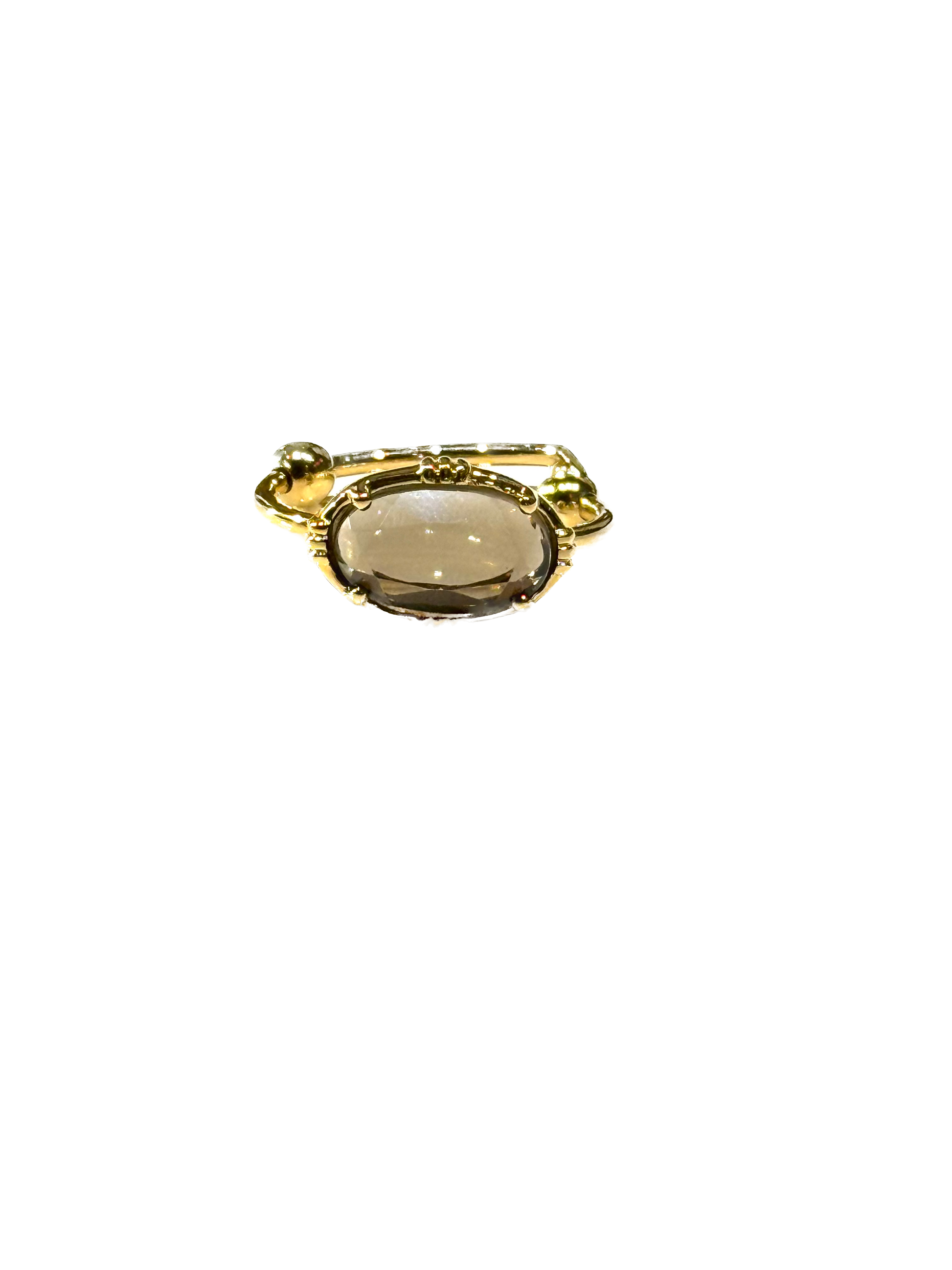 AU FIL DE LO - Bague Mini Ovale Horizontale Quartz Rutile