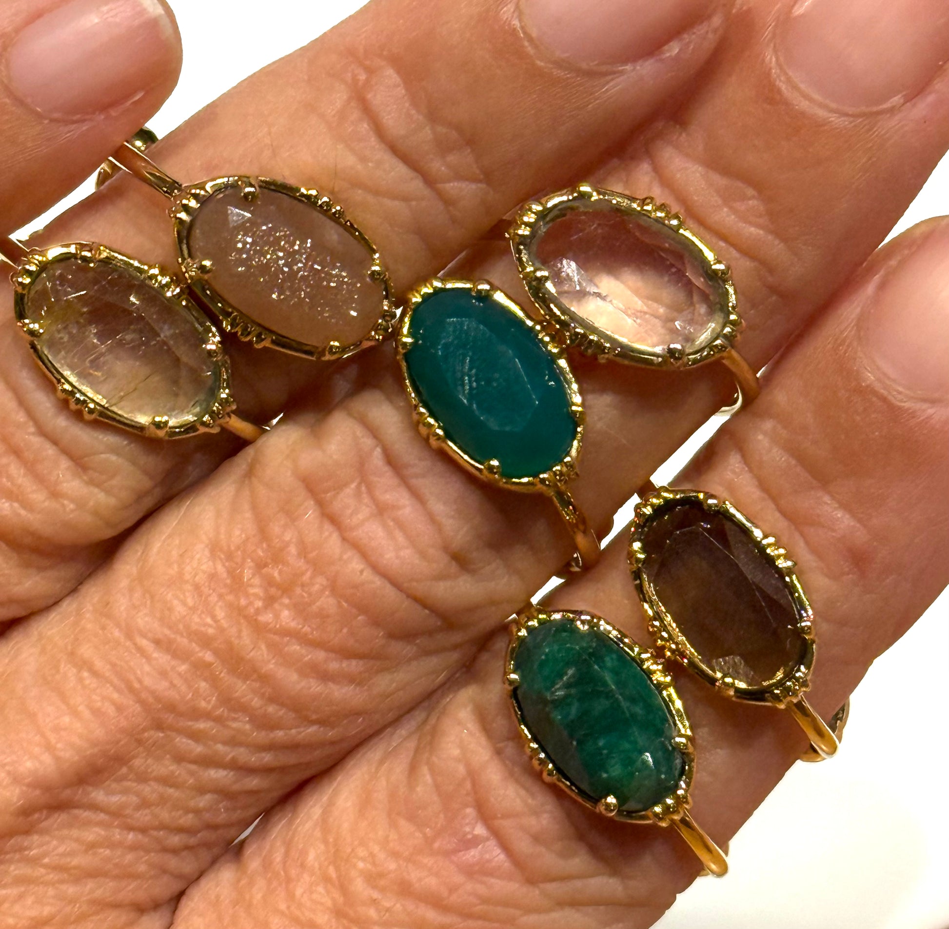 AU FIL DE LO - Bague Mini Ovale Horizontale Quartz Rutile