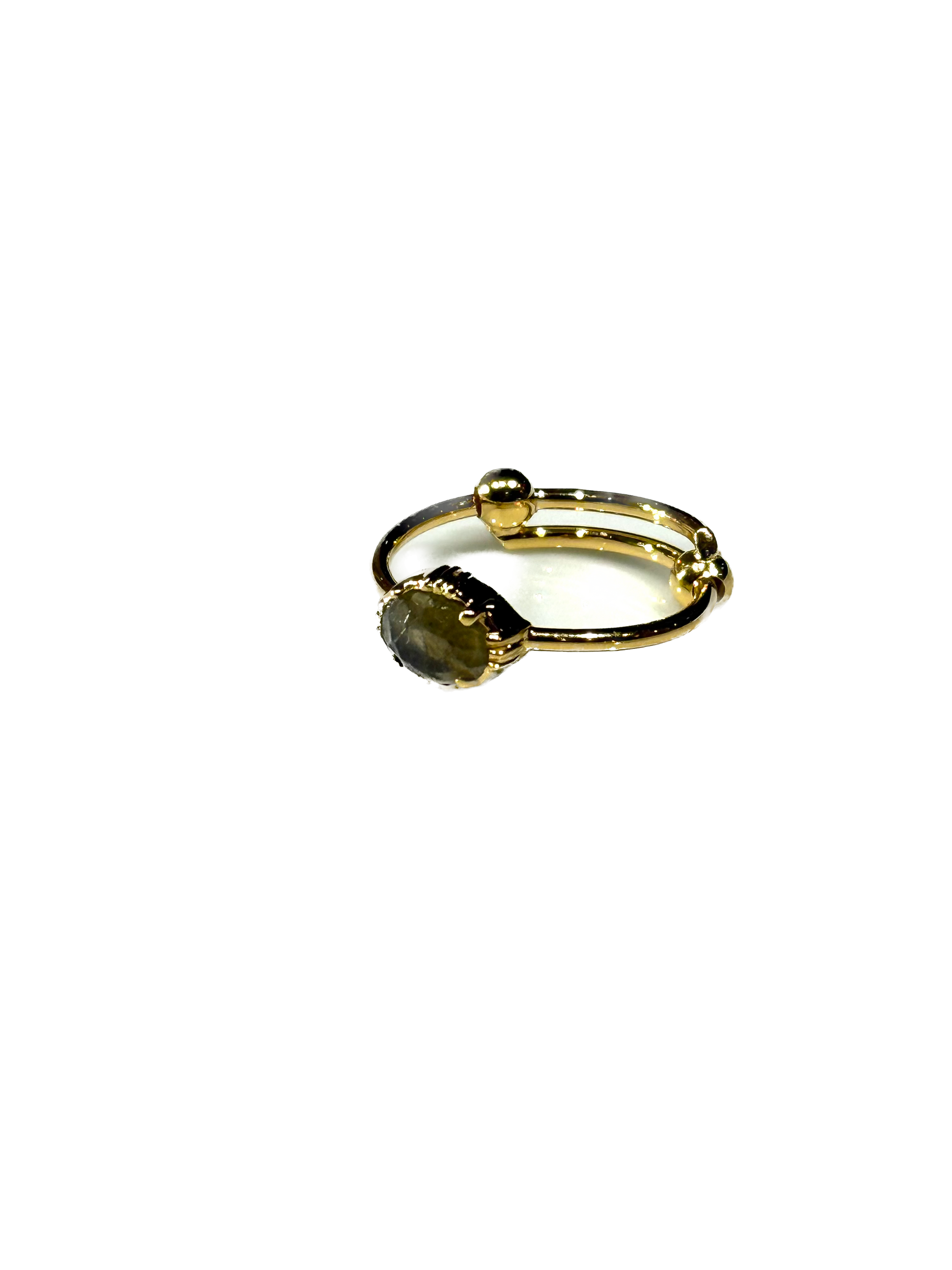AU FIL DE LO - Bague Mini Ovale Labradorite