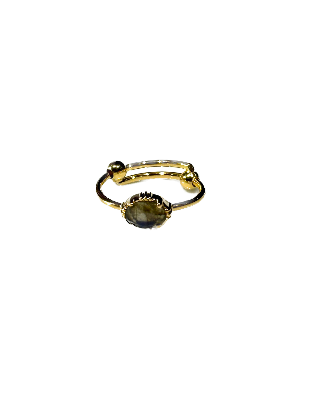 AU FIL DE LO - Bague Mini Ovale Labradorite