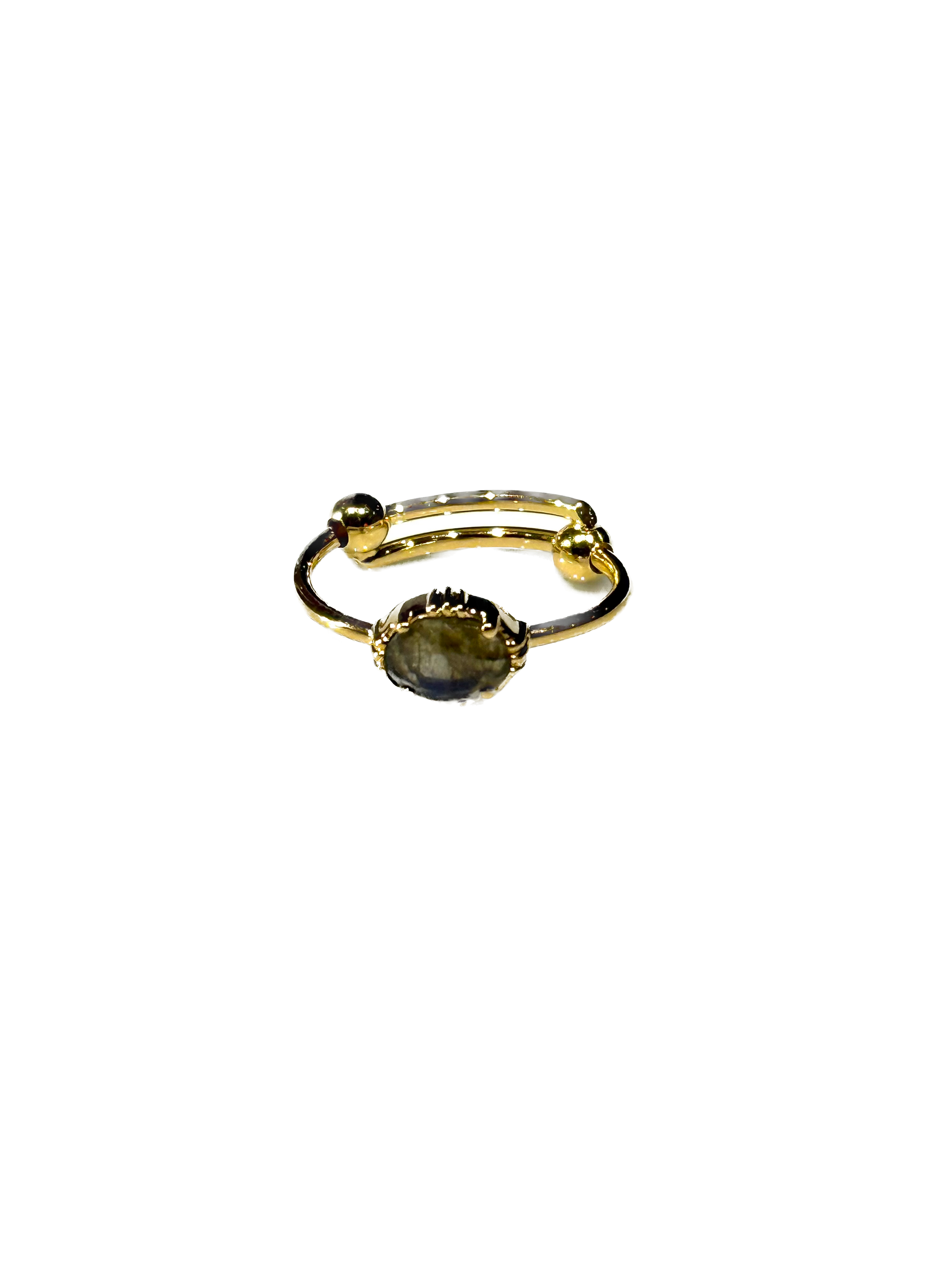 AU FIL DE LO - Bague Mini Ovale Labradorite