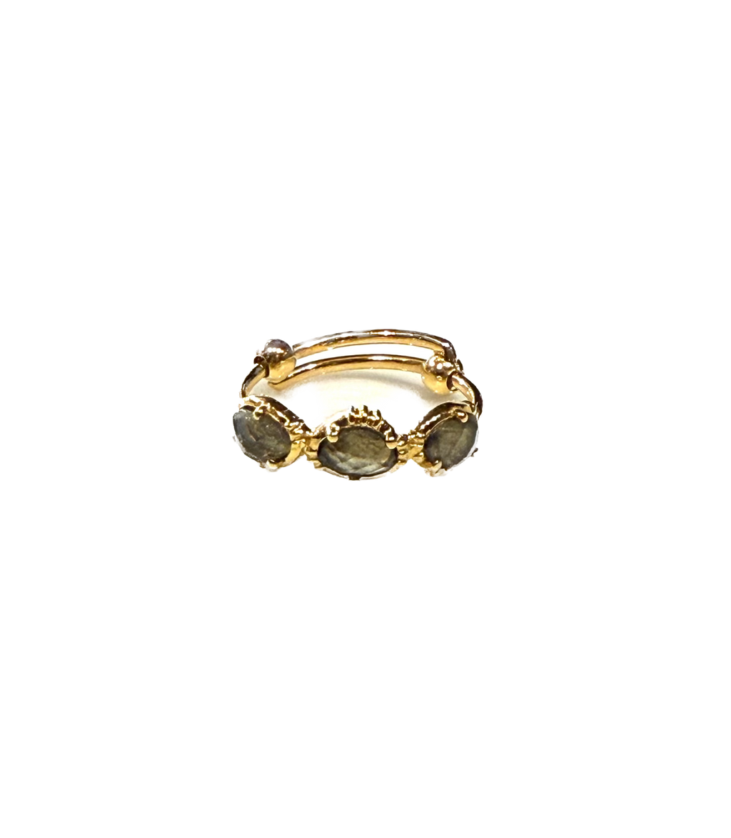 AU FIL DE LO - Bague Trois Pierres Labradorite