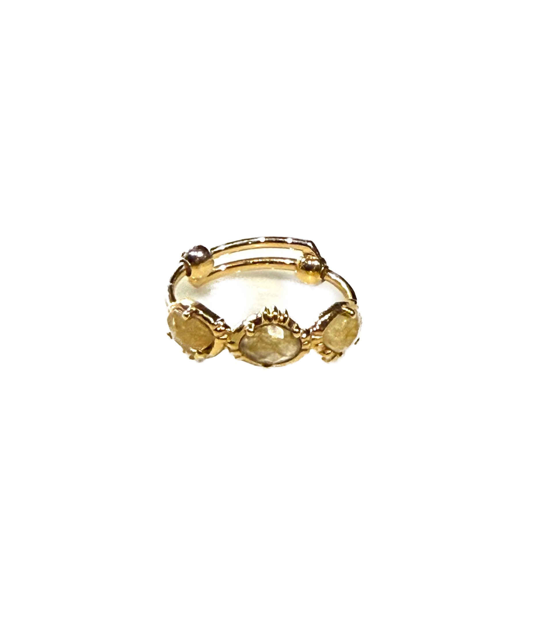 AU FIL DE LO - Bague Trois Pierres Quartz Rutile