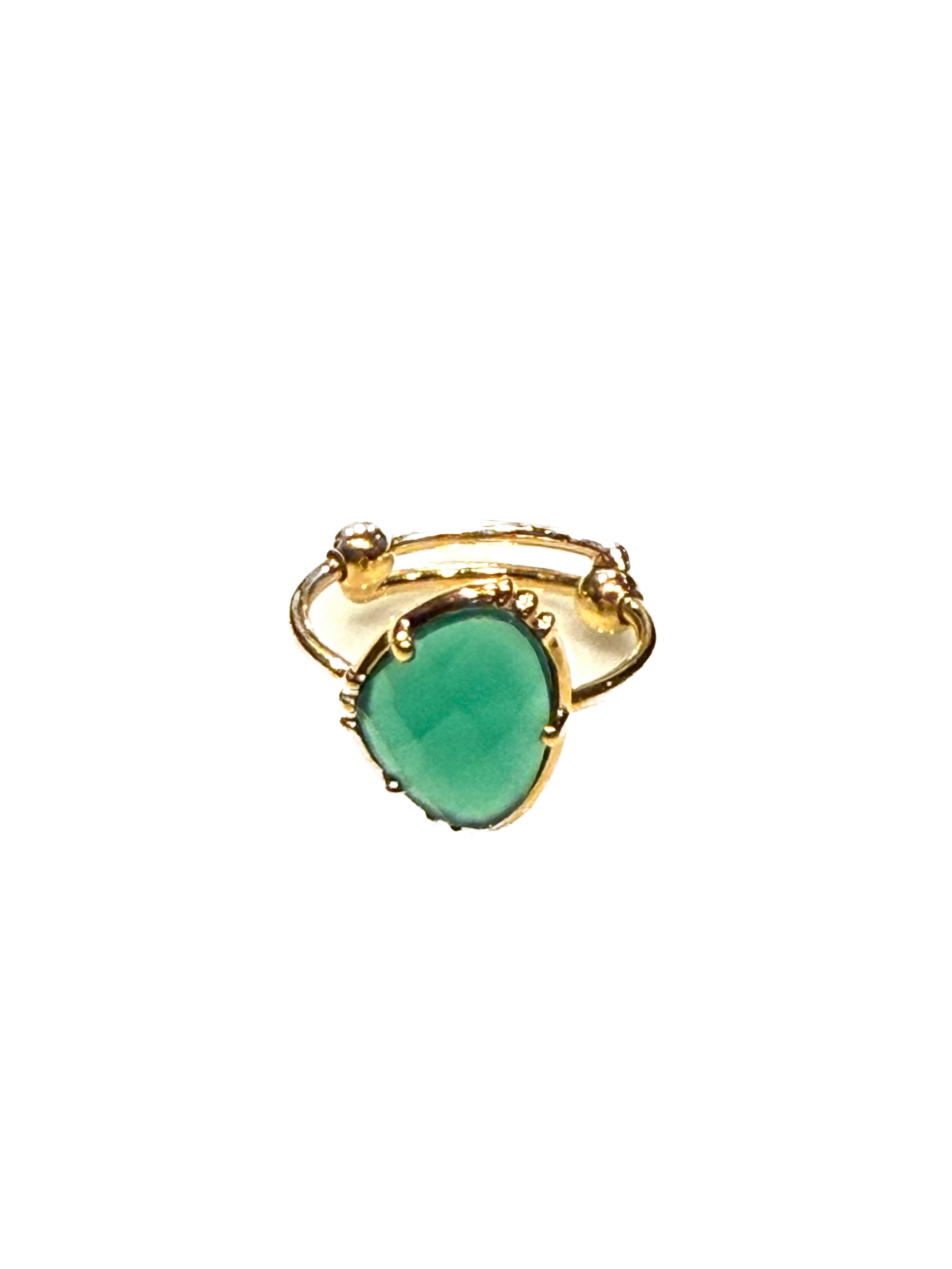 AU FIL DE LO - Bague Moyenne Onyx Vert