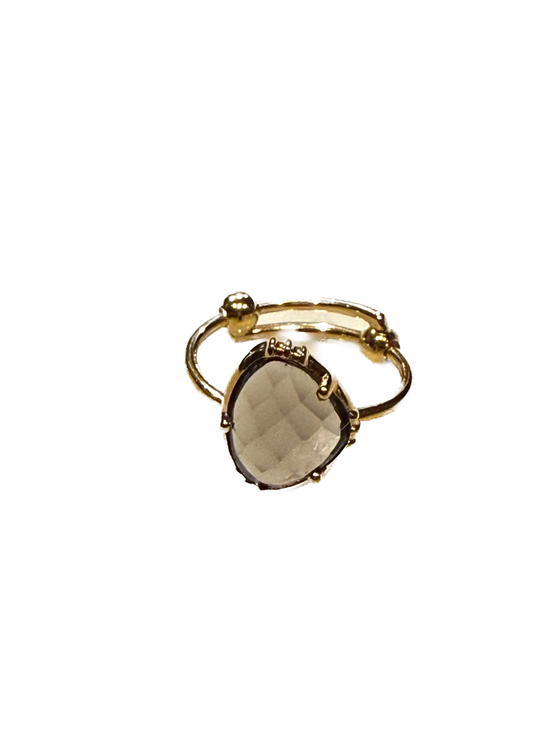 AU FIL DE LO - Bague Moyenne Quartz Fumé