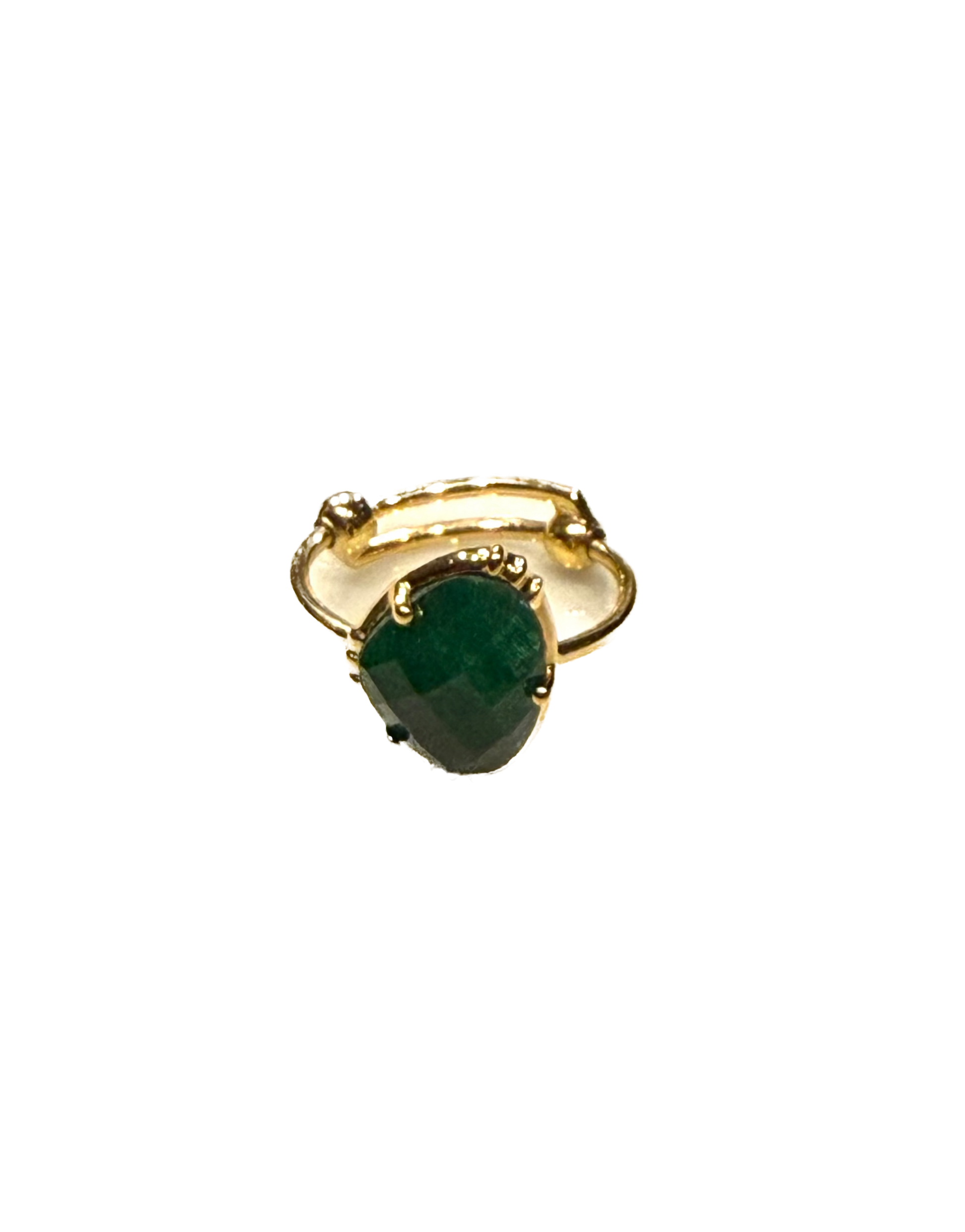 AU FIL DE LO - Bague Moyenne Silimanite Verte