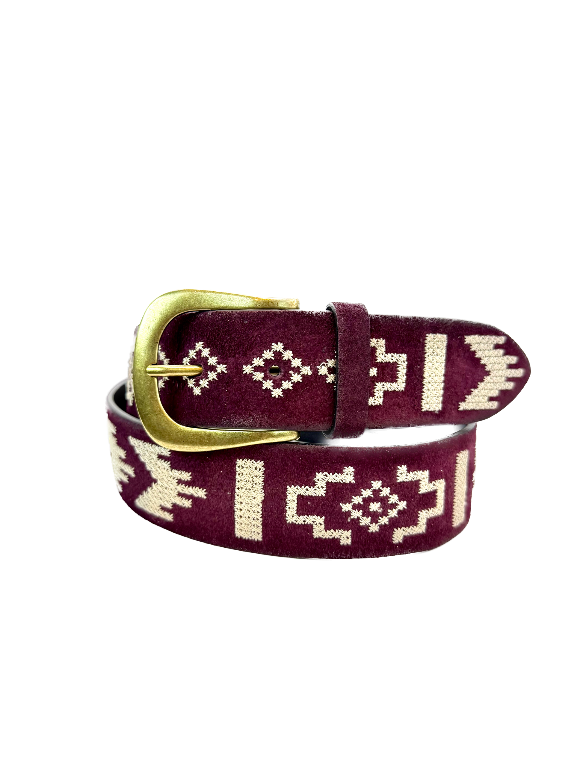 POST&CO - Ceinture en Daim Wine