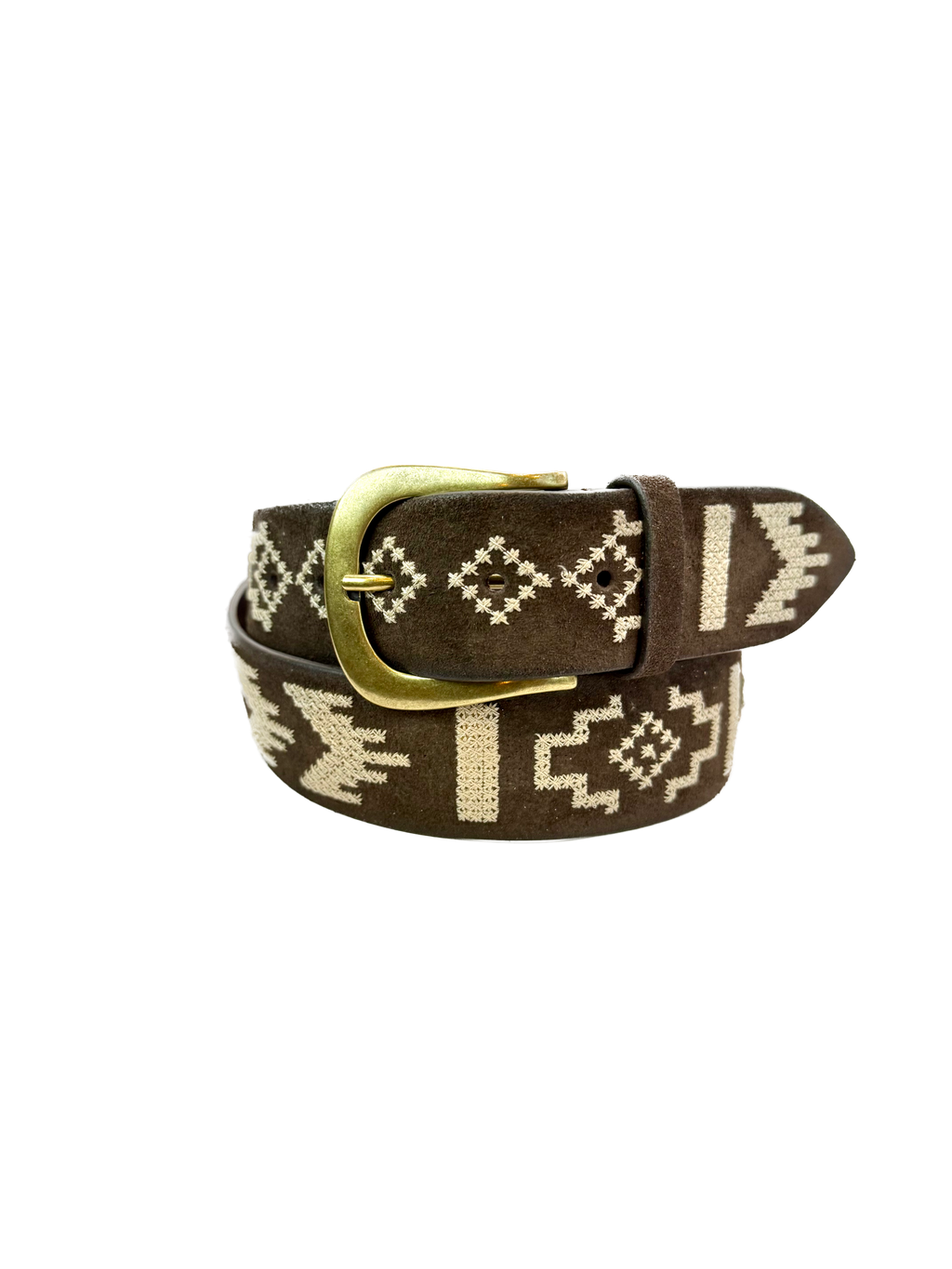 POST&CO - Ceinture en Daim Brown