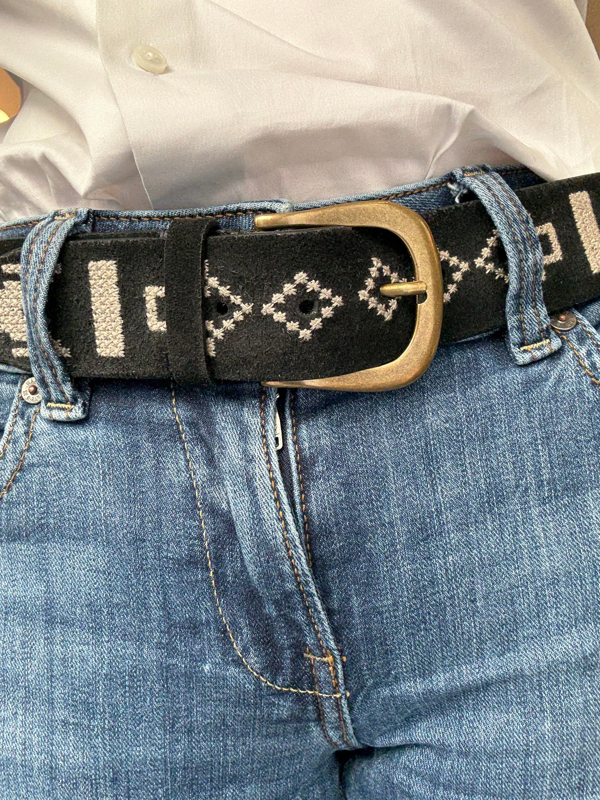 POST&CO - Ceinture en Daim Black