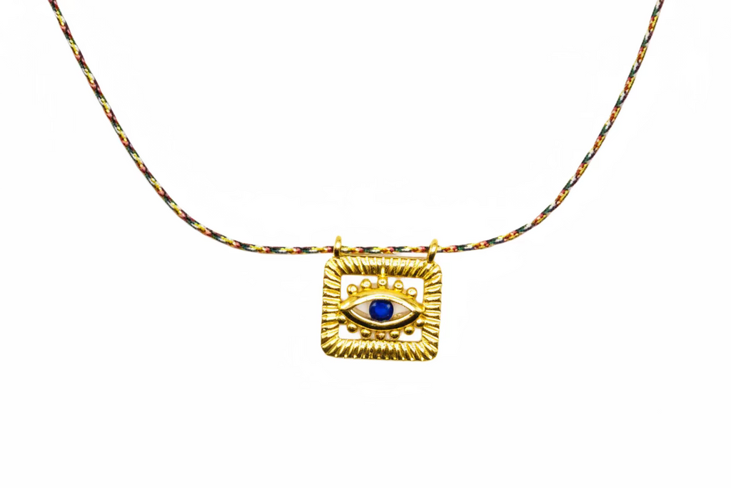 Collier Cordon Plaque Œil – DELPHES | George Genève