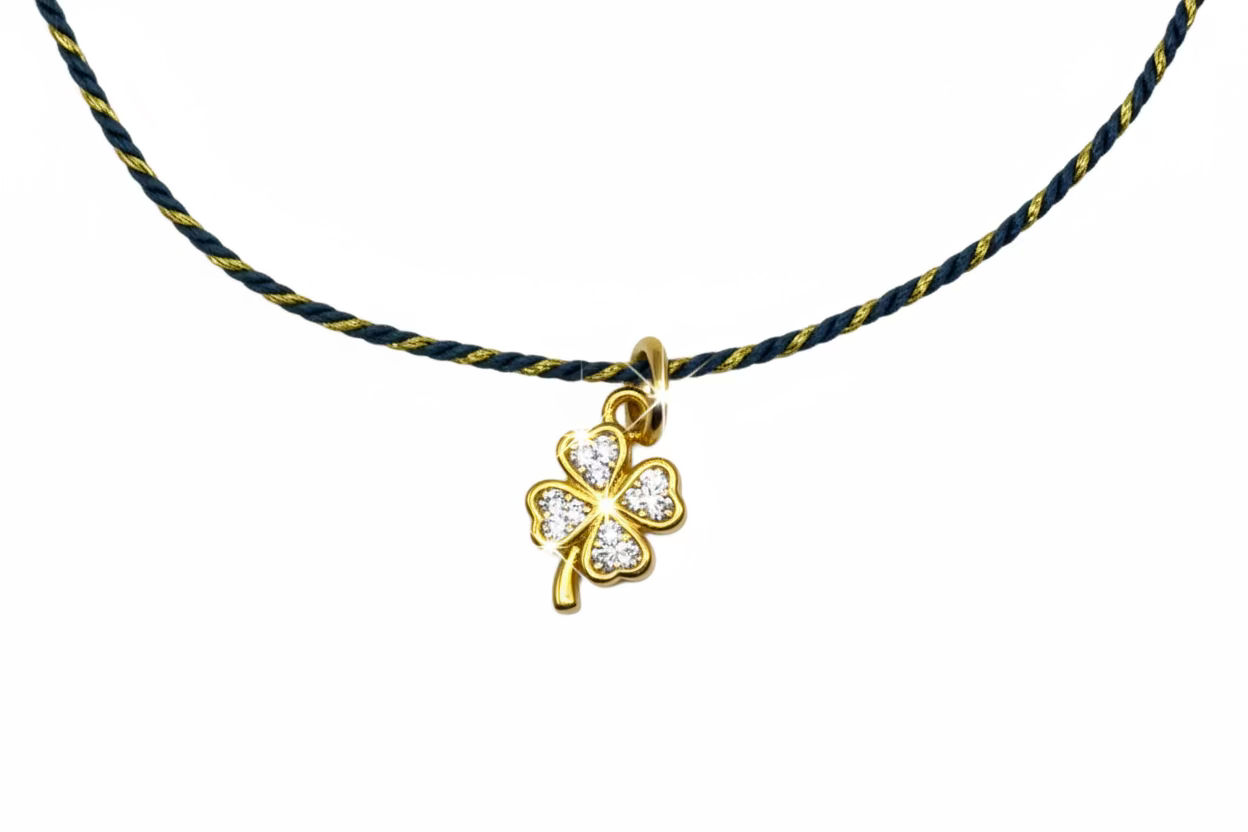 Collier Cordon Vert Trèfle – DELPHES | George Genève
