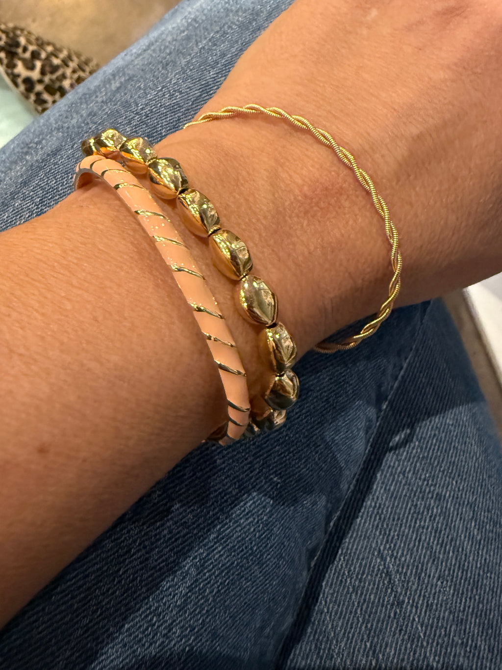 CABIROL - Bracelet en Email Rose