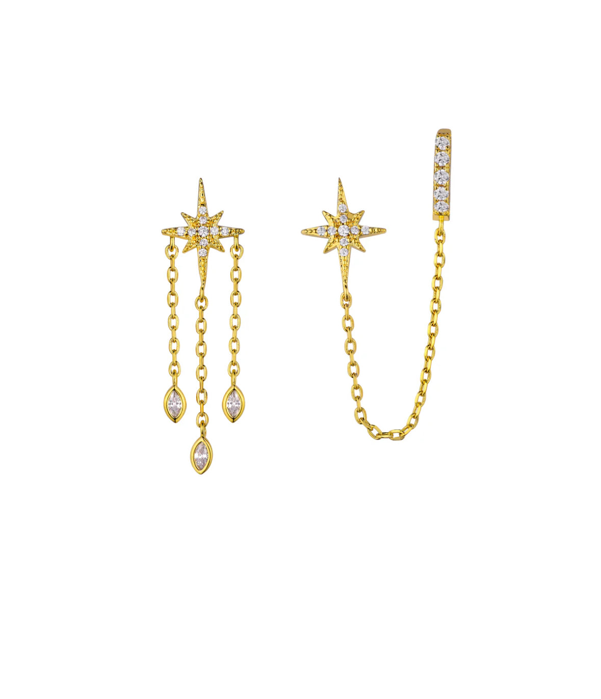 MYA BAY  - Boucles d'oreilles Diwali Sky Or