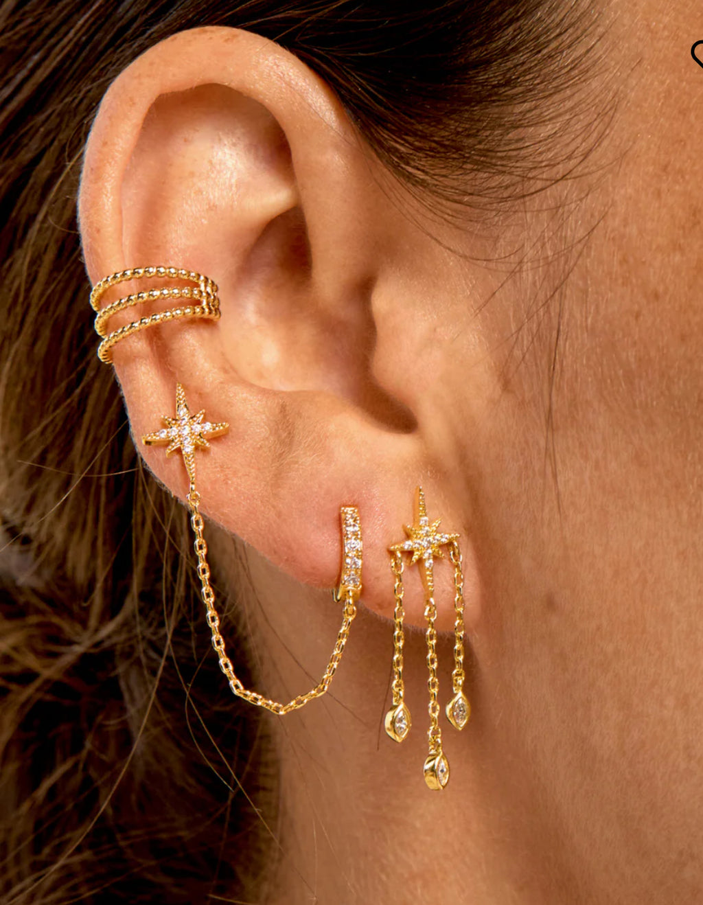 MYA BAY  - Boucles d'oreilles Diwali Sky Or