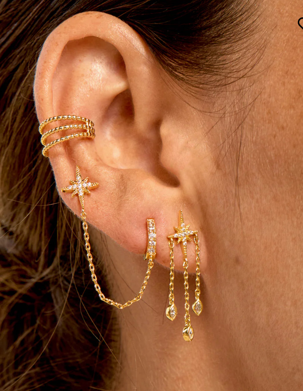 MYA BAY  - Boucles d'oreilles Diwali Sky Or