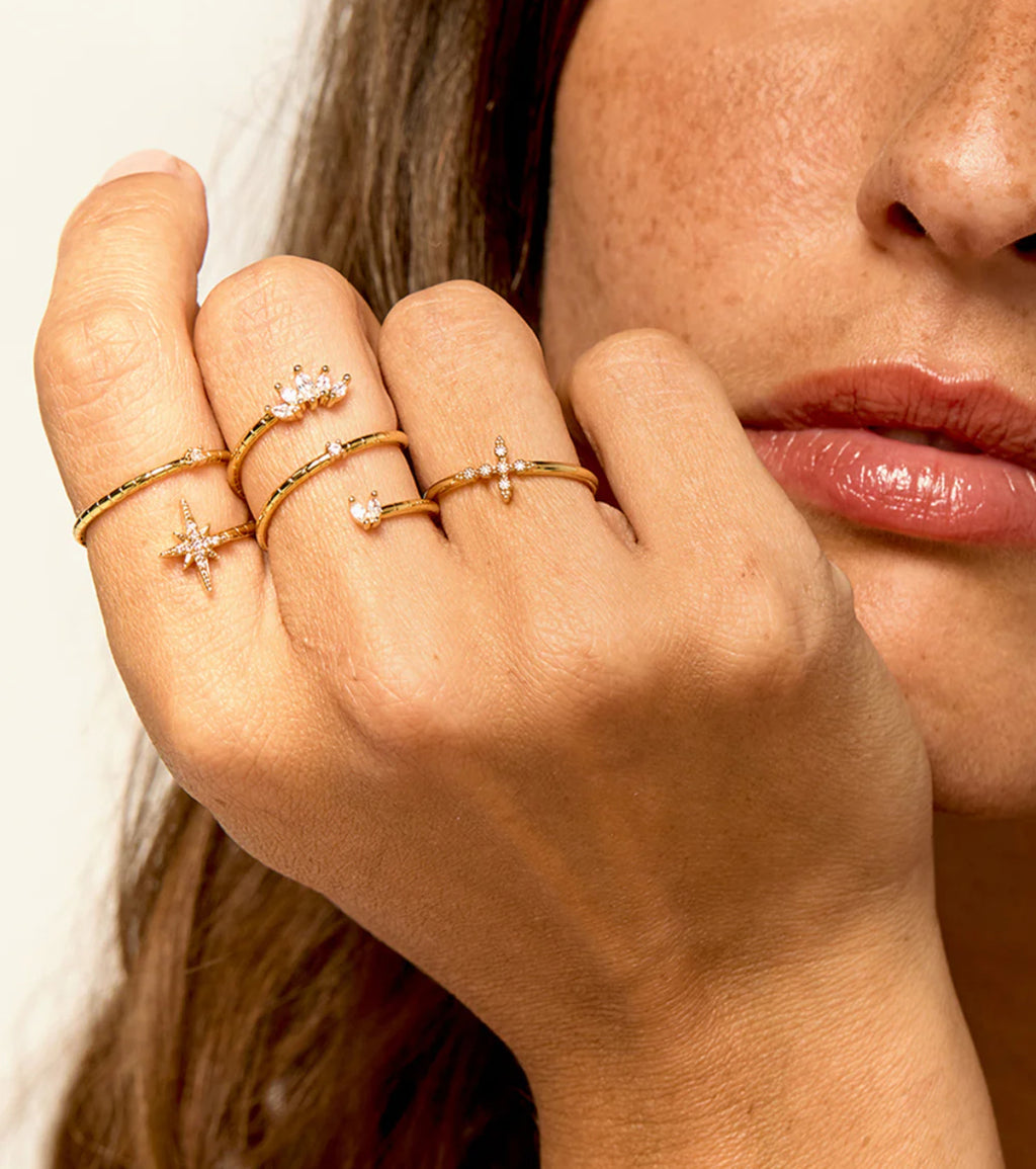 MYA BAY - Bague Magnolia Hoops Or