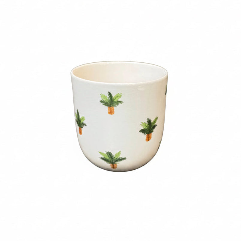 Mug artisanal en céramique avec palmiers peints à la main – FEELING GOOD