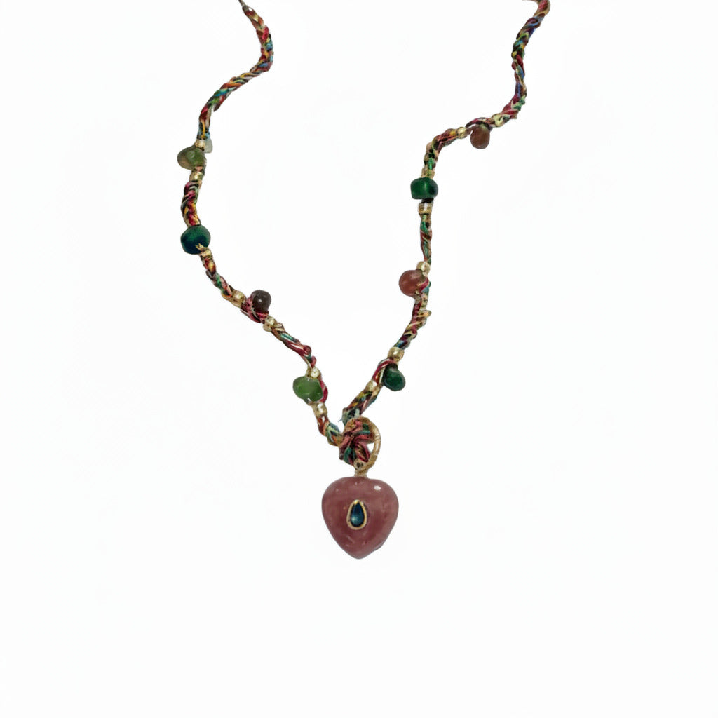 ROOM SERVICE - Valentine Malachite Charm Necklace 