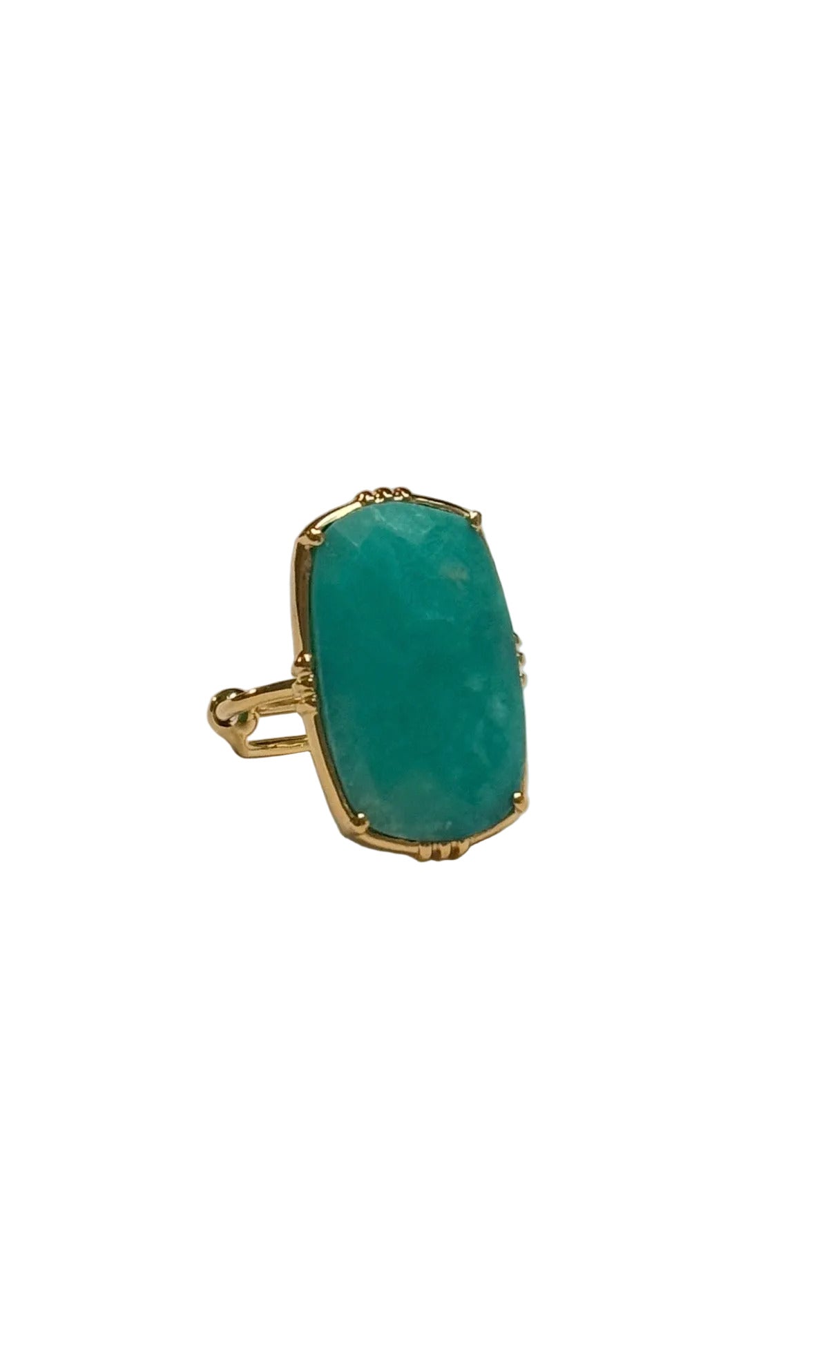 AU FIL DE LO – Ovaler Ring mit grünem Onyx 