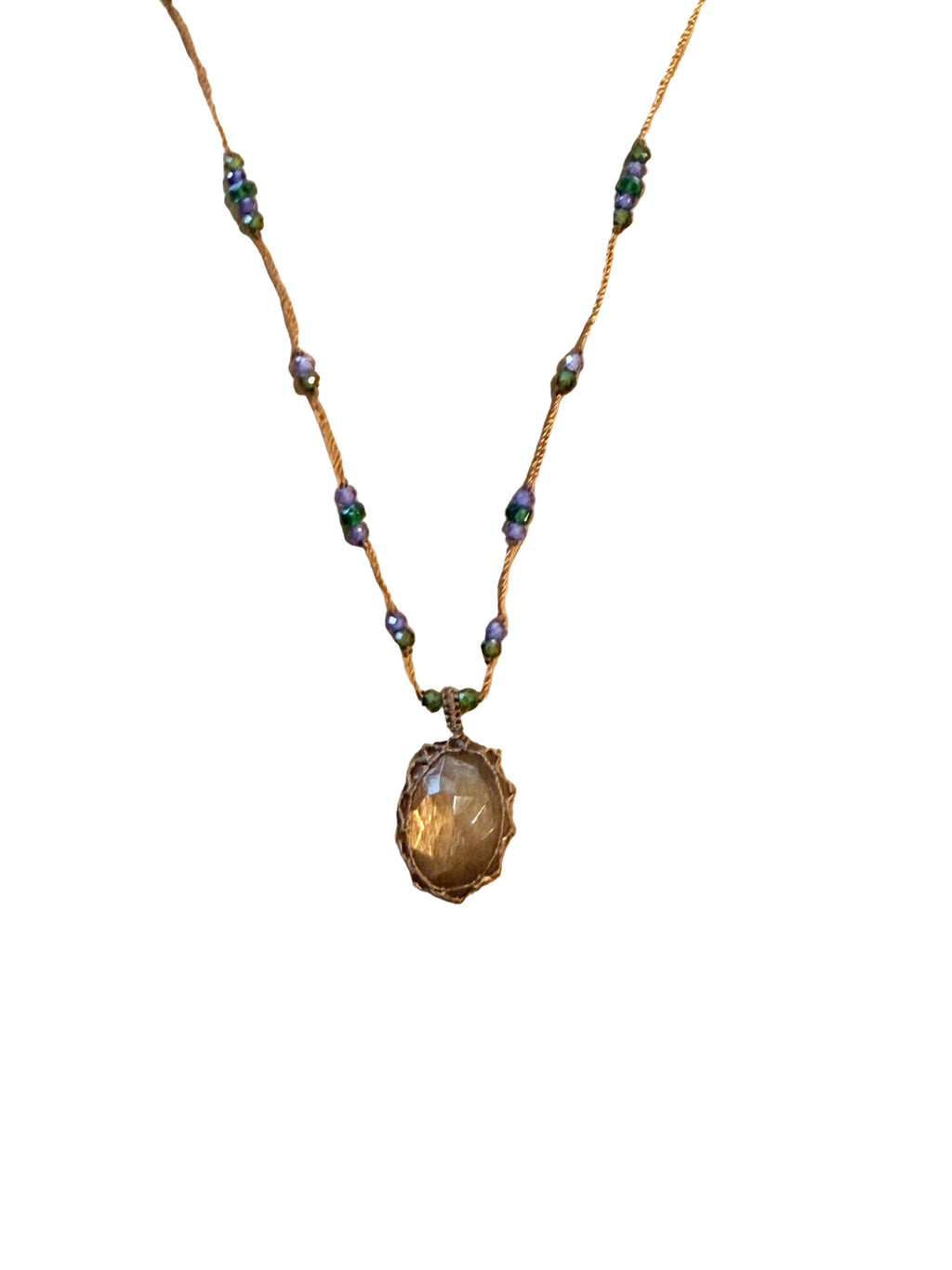 SHARING - Collier Tibétain Baby - Moonstone Fire