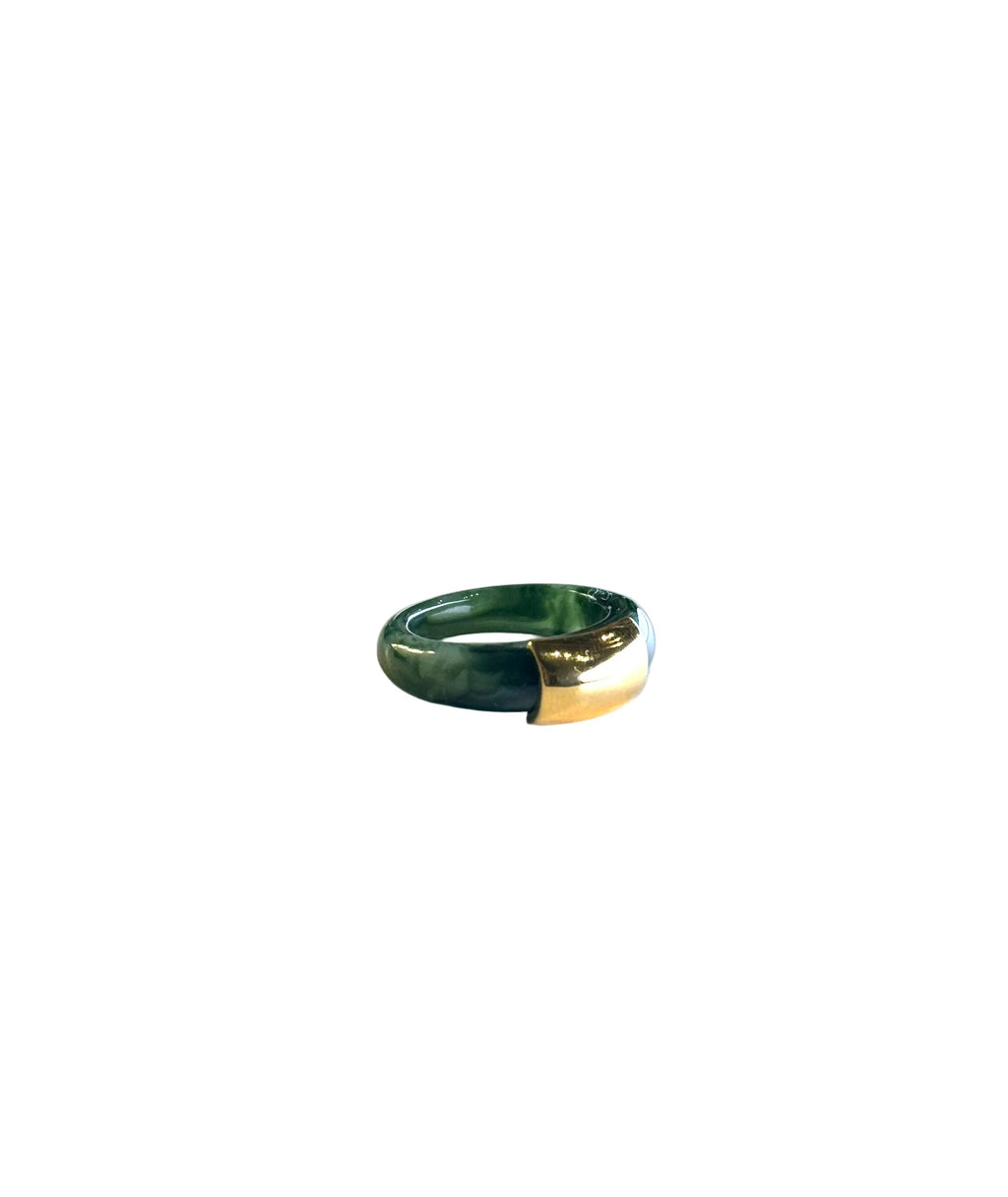 LUCAS JACK - Bague Jade et Or