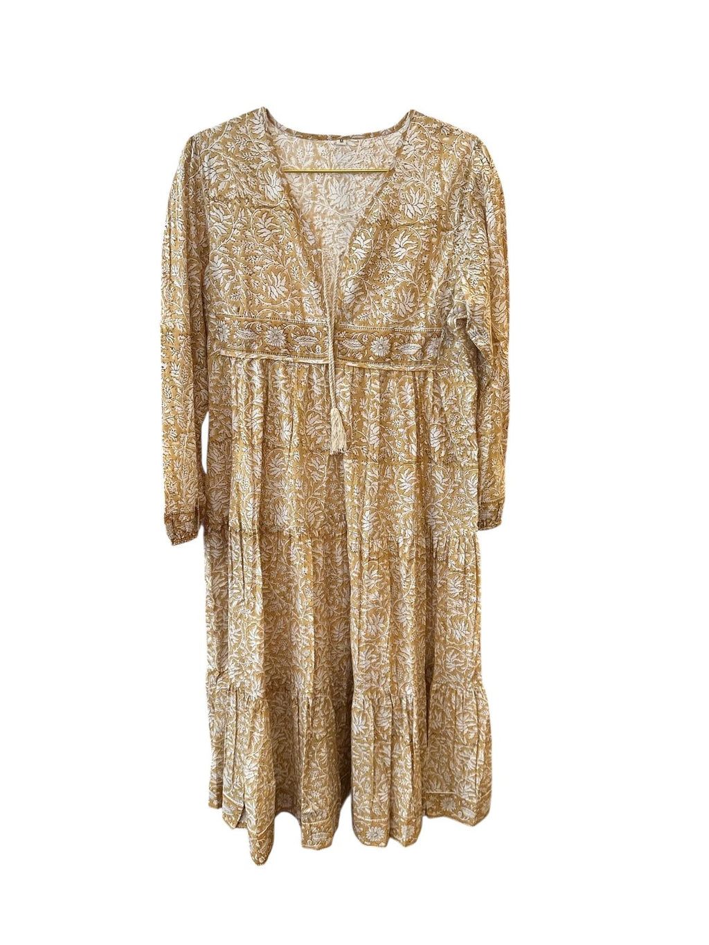 Robe indienne en coton Beige