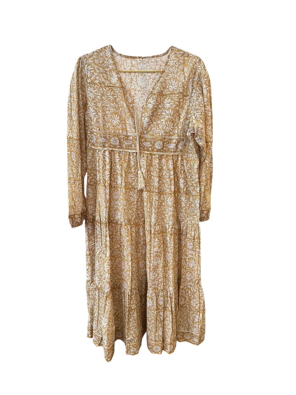 Robe indienne en coton Beige