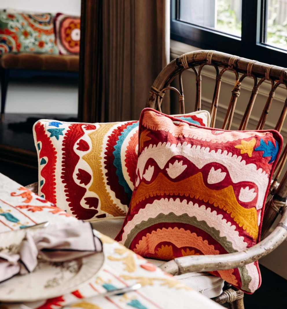 JAMINI - Coussin Rumi Ecru