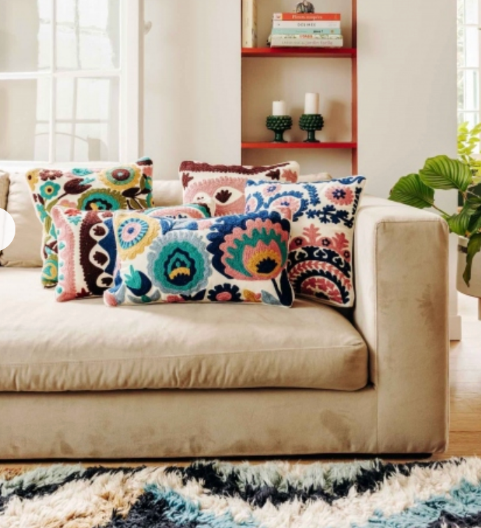 JAMINI - Coussin Rumi Ecru