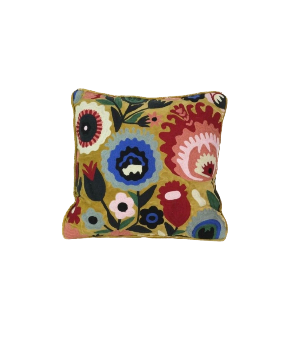 JAMINI - Coussin Rumi Moutarde