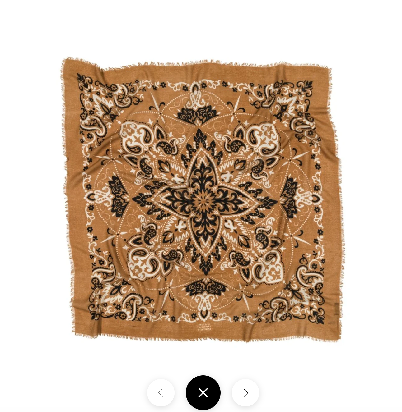 LECOMTE FLAMENT - Echarpe Bandana Camel