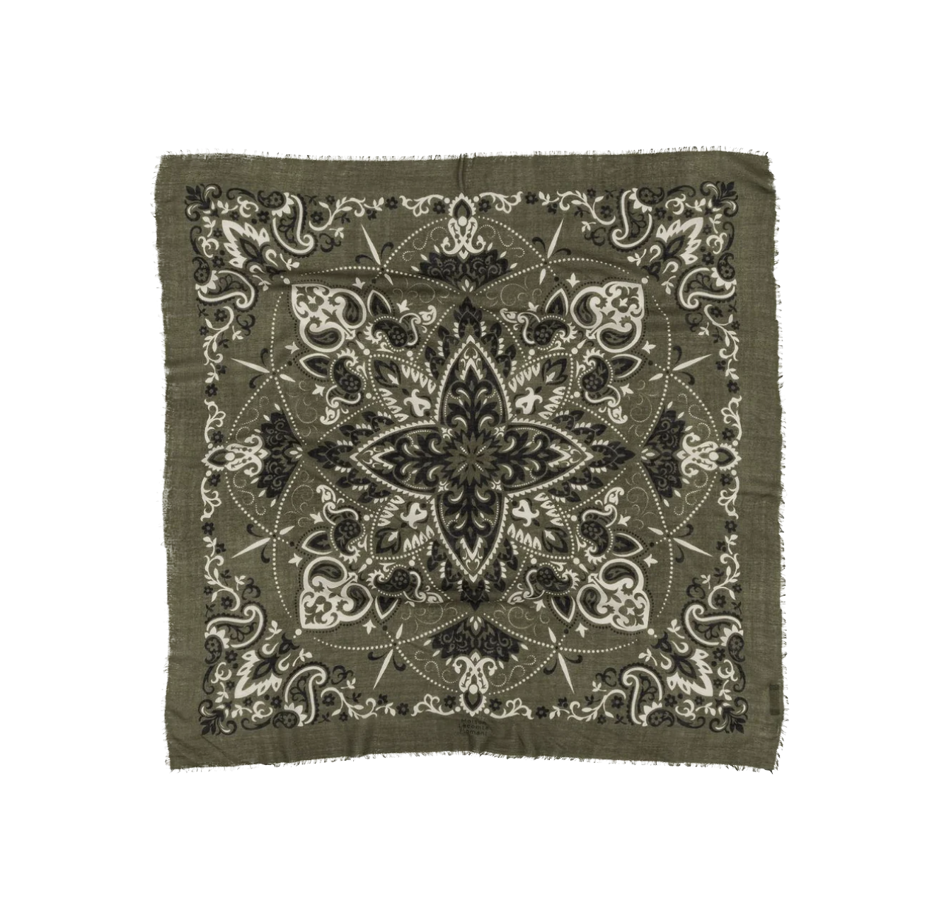 LECOMTE FLAMENT - Echarpe Bandana Kaki