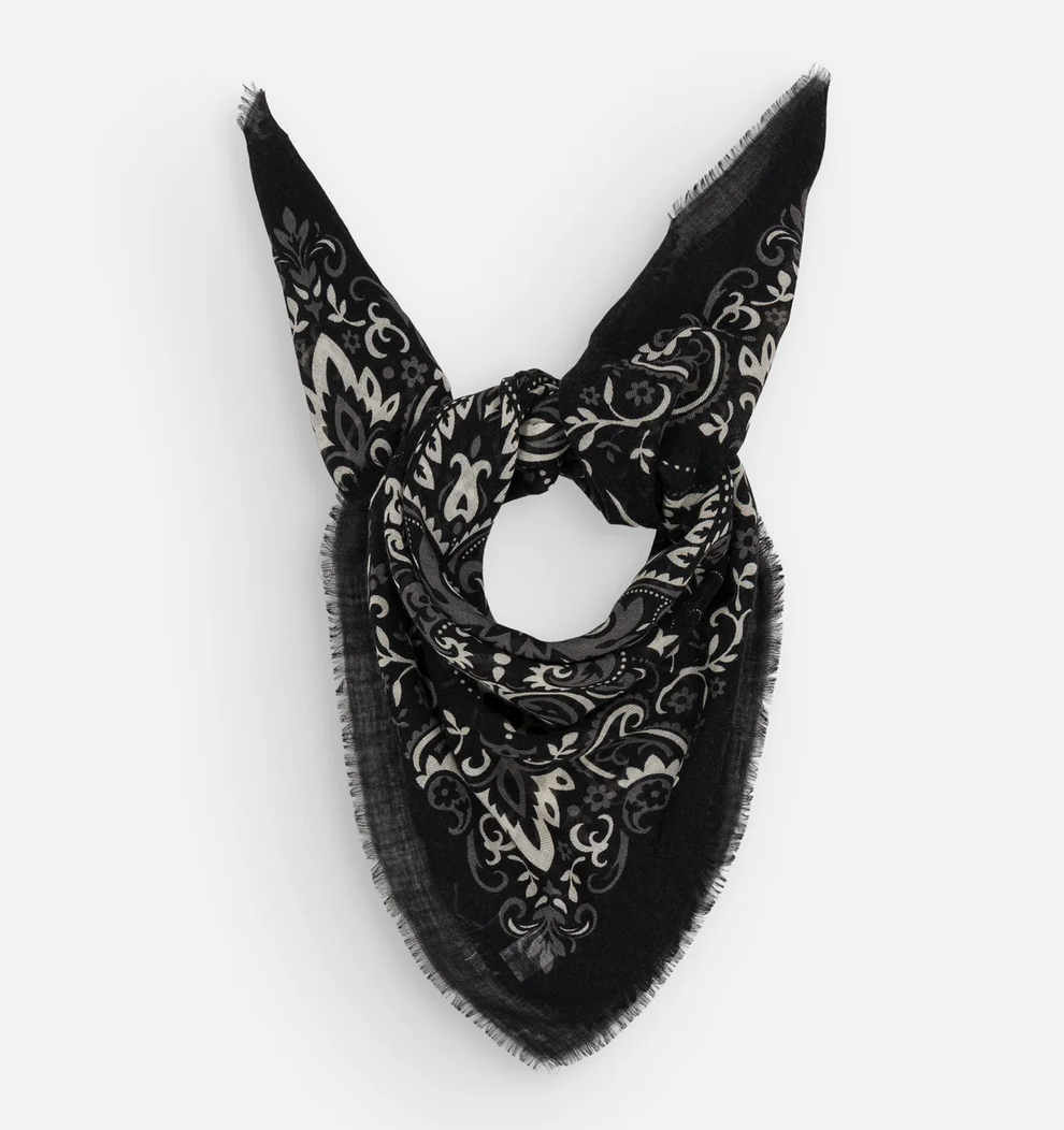 LECOMTE FLAMENT - Echarpe Bandana Noir